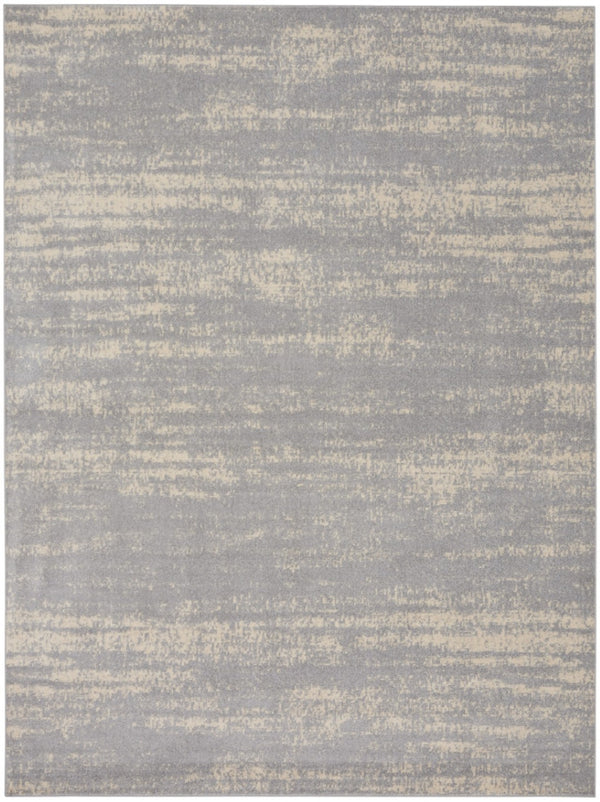 HomeRoots 9' X 12' Gray and Beige Abstract Area Rug – Durable, Stylish, Low-Maintenance for Indoor and Outdoor Use 545477