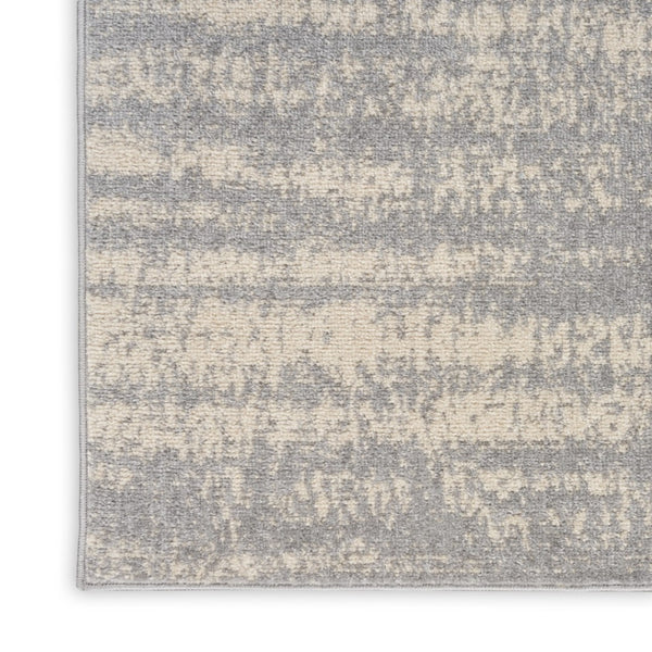 HomeRoots 9' X 12' Gray and Beige Abstract Area Rug – Durable, Stylish, Low-Maintenance for Indoor and Outdoor Use 545477