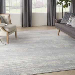 HomeRoots 9' X 12' Gray and Beige Abstract Area Rug – Durable, Stylish, Low-Maintenance for Indoor and Outdoor Use 545477