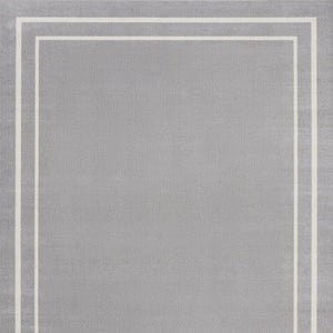 HomeRoots 9' Indoor Outdoor Area Rug in Gray and Ivory - Durable, Weather-Ready Design for Any Space 545478