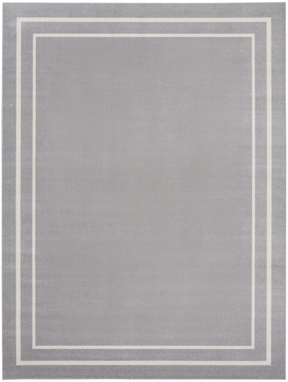 HomeRoots 9' Indoor Outdoor Area Rug in Gray and Ivory - Durable, Weather-Ready Design for Any Space 545478