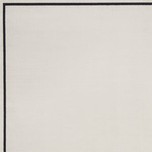 HomeRoots 9' X 12' Ivory and Black Area Rug – Stylish, Durable, Easy-Clean Indoor/Outdoor Decor for Any Space 545479