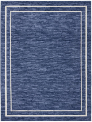 HomeRoots 9' X 12' Navy Blue and Ivory Area Rug - Durable, Stylish Indoor/Outdoor Carpet for Any Space 545480