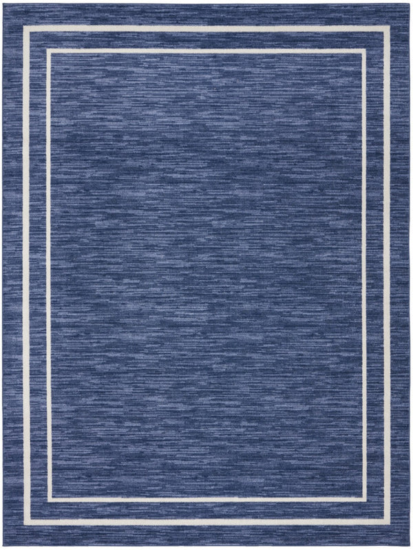 HomeRoots 9' X 12' Navy Blue and Ivory Area Rug - Durable, Stylish Indoor/Outdoor Carpet for Any Space 545480