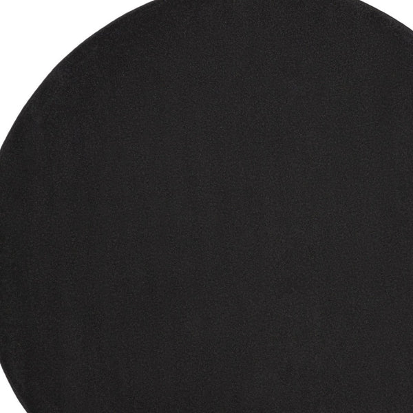 HomeRoots 10' Modern Black and Ivory Round Area Rug - Durable Indoor/Outdoor Design, Easy Care & Stylish Decor 545482