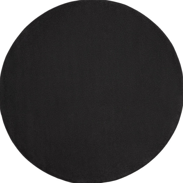 HomeRoots 10' Modern Black and Ivory Round Area Rug - Durable Indoor/Outdoor Design, Easy Care & Stylish Decor 545482