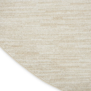 HomeRoots 10' Beige and Ivory Round Area Rug - Stylish Indoor/Outdoor Geometric Design for Any Space 545483