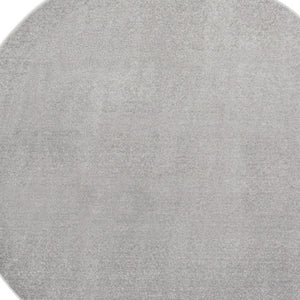 HomeRoots 10' Gray and Silver Round Area Rug – Stylish, Durable Design for Indoor & Outdoor Spaces, Easy Care! 545485