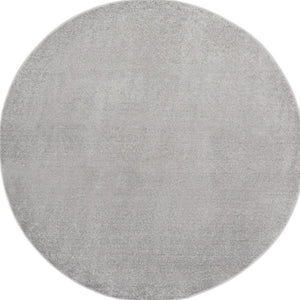 HomeRoots 10' Gray and Silver Round Area Rug – Stylish, Durable Design for Indoor & Outdoor Spaces, Easy Care! 545485