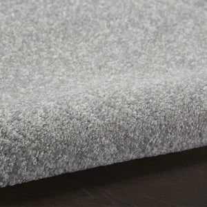 HomeRoots 10' Gray and Silver Round Area Rug – Stylish, Durable Design for Indoor & Outdoor Spaces, Easy Care! 545485