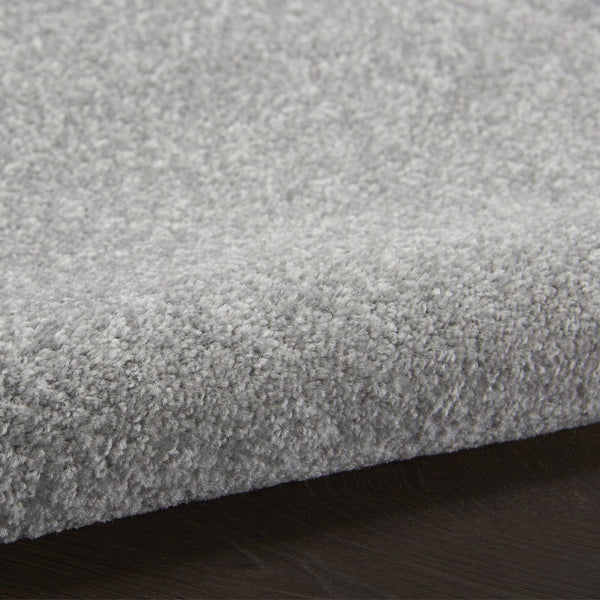 HomeRoots 10' Gray and Silver Round Area Rug – Stylish, Durable Design for Indoor & Outdoor Spaces, Easy Care! 545485