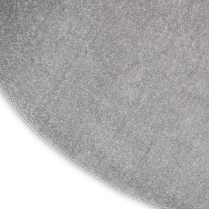 HomeRoots 10' Gray and Silver Round Area Rug – Stylish, Durable Design for Indoor & Outdoor Spaces, Easy Care! 545485
