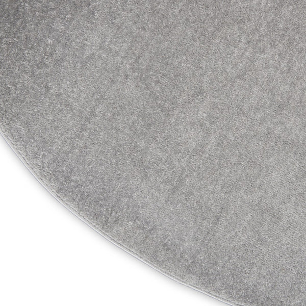 HomeRoots 10' Gray and Silver Round Area Rug – Stylish, Durable Design for Indoor & Outdoor Spaces, Easy Care! 545485
