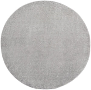 HomeRoots 10' Gray and Silver Round Area Rug – Stylish, Durable Design for Indoor & Outdoor Spaces, Easy Care! 545485