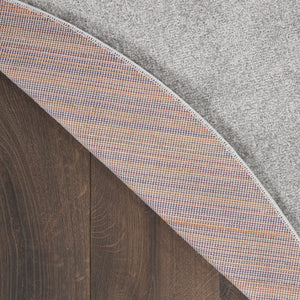 HomeRoots 10' Gray and Silver Round Area Rug – Stylish, Durable Design for Indoor & Outdoor Spaces, Easy Care! 545485