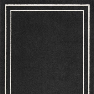 HomeRoots 6' X 9' Black and Ivory Indoor-Outdoor Area Rug - Durable, Stylish, Versatile for Every Space! 545490