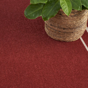 HomeRoots 6' Stylish Brick Red and Ivory Indoor-Outdoor Area Rug - Durable, Weather-Resistant, Easy Care! 545497