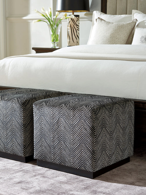 Lexington Barclay Butera Colby Ottoman - Elegant Upholstered Seating By Barclay Butera, Perfect For Stylish Home Decor   5454-45-43