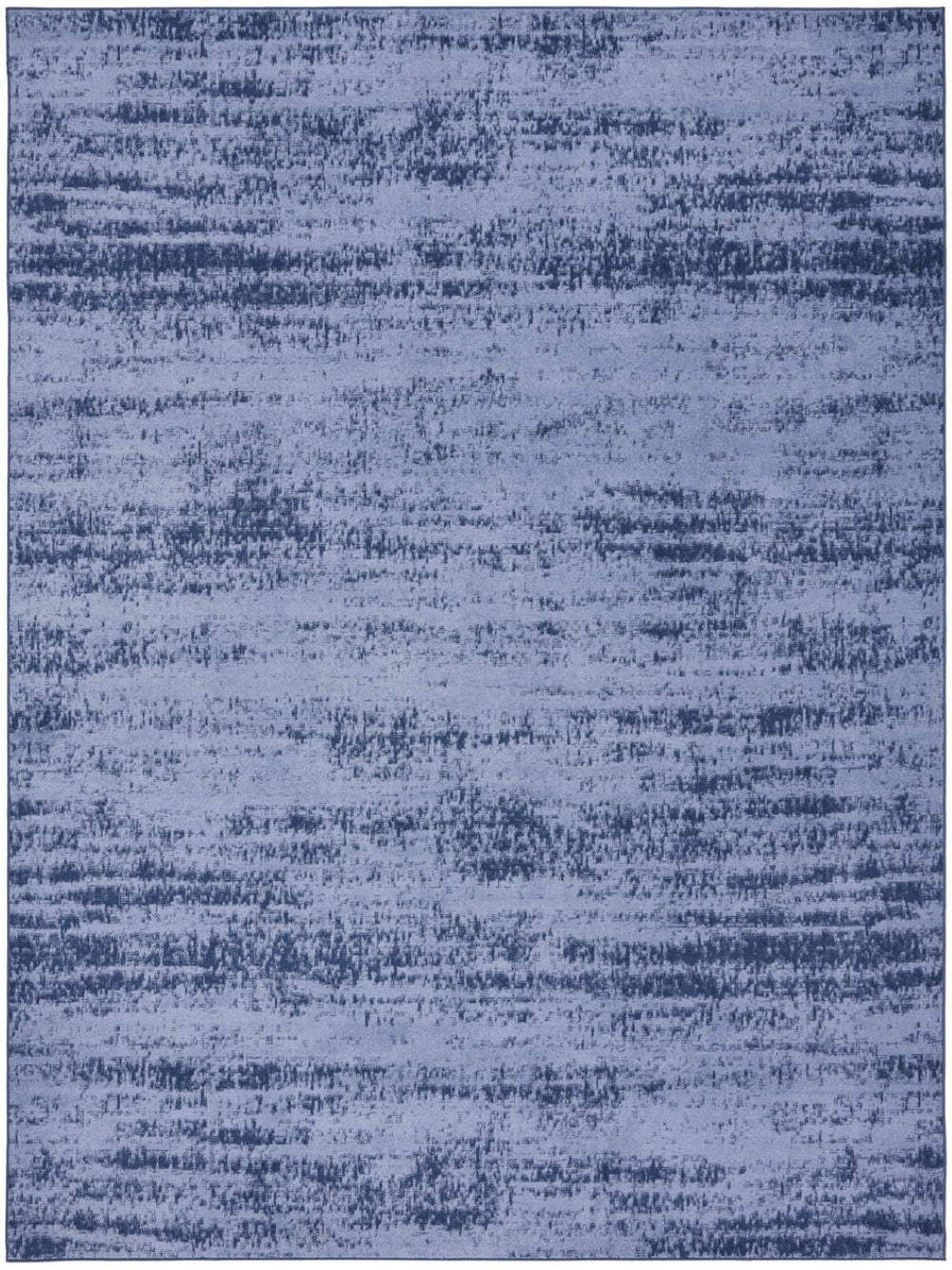 HomeRoots 8' Denim Blue & Navy Abstract Area Rug – Modern Indoor/Outdoor Design, Durable & Easy to Clean! 545505