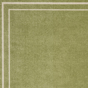 HomeRoots 6' X 9' Green and Ivory Indoor/Outdoor Area Rug - Durable, Easy-Care, Stylish for Any Space! 545511