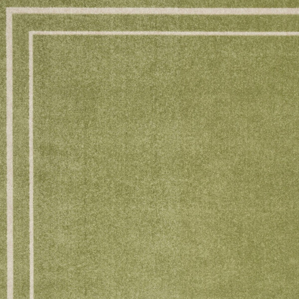 HomeRoots 6' X 9' Green and Ivory Indoor/Outdoor Area Rug - Durable, Easy-Care, Stylish for Any Space! 545511