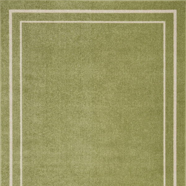 HomeRoots 6' X 9' Green and Ivory Indoor/Outdoor Area Rug - Durable, Easy-Care, Stylish for Any Space! 545511