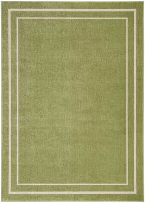 HomeRoots 6' X 9' Green and Ivory Indoor/Outdoor Area Rug - Durable, Easy-Care, Stylish for Any Space! 545511