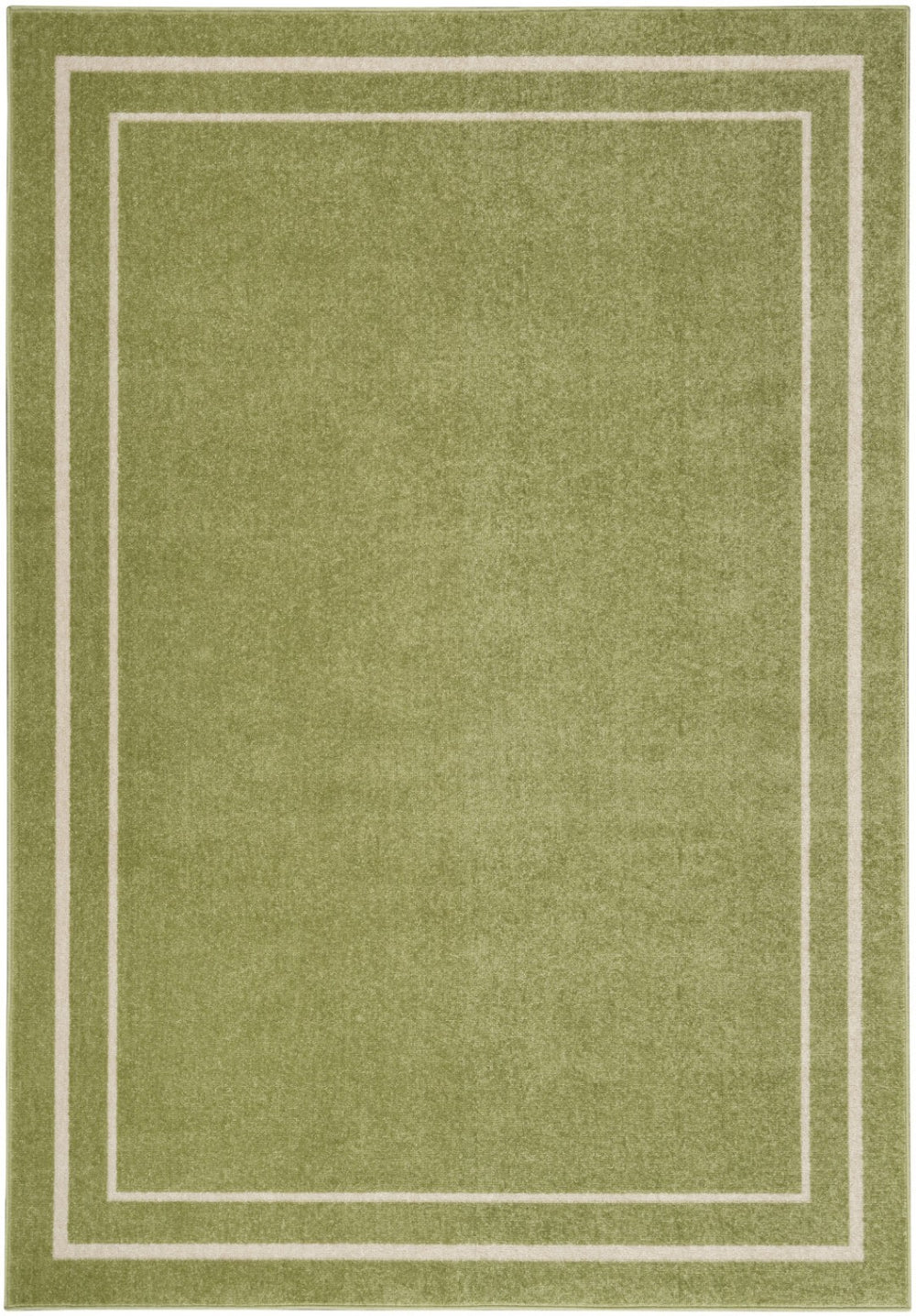HomeRoots 8' X 10' Green and Ivory Indoor/Outdoor Area Rug – Stylish, Durable, Weather-Resistant for Any Space 545512