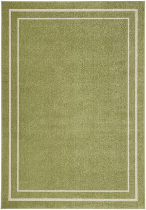 HomeRoots 8' X 10' Green and Ivory Indoor/Outdoor Area Rug – Stylish, Durable, Weather-Resistant for Any Space 545512