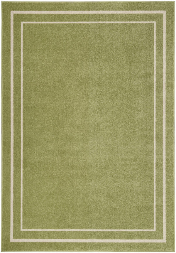 HomeRoots 8' X 10' Green and Ivory Indoor/Outdoor Area Rug – Stylish, Durable, Weather-Resistant for Any Space 545512