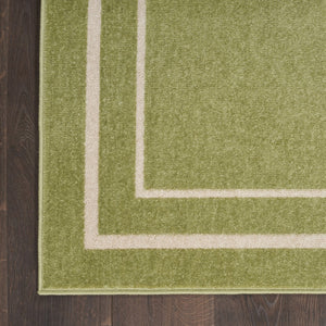 HomeRoots 8' X 10' Green and Ivory Indoor/Outdoor Area Rug – Stylish, Durable, Weather-Resistant for Any Space 545512