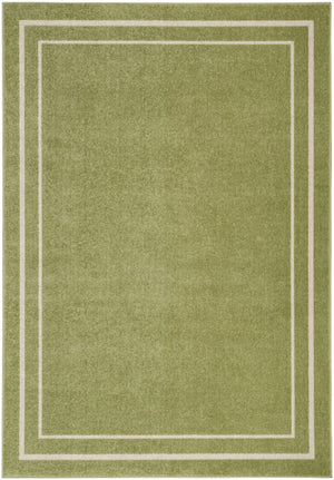 HomeRoots 8' X 10' Green and Ivory Indoor/Outdoor Area Rug – Stylish, Durable, Weather-Resistant for Any Space 545512