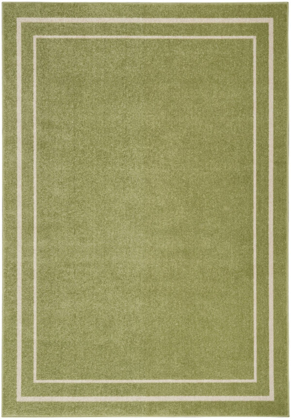 HomeRoots 8' X 10' Green and Ivory Indoor/Outdoor Area Rug – Stylish, Durable, Weather-Resistant for Any Space 545512