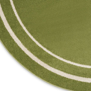 HomeRoots 8' Green and Ivory Round Area Rug – Stylish, Durable, Indoor/Outdoor Design for Versatile Spaces 545513