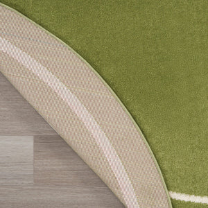 HomeRoots 8' Green and Ivory Round Area Rug – Stylish, Durable, Indoor/Outdoor Design for Versatile Spaces 545513