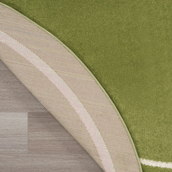 HomeRoots 8' Green and Ivory Round Area Rug – Stylish, Durable, Indoor/Outdoor Design for Versatile Spaces 545513