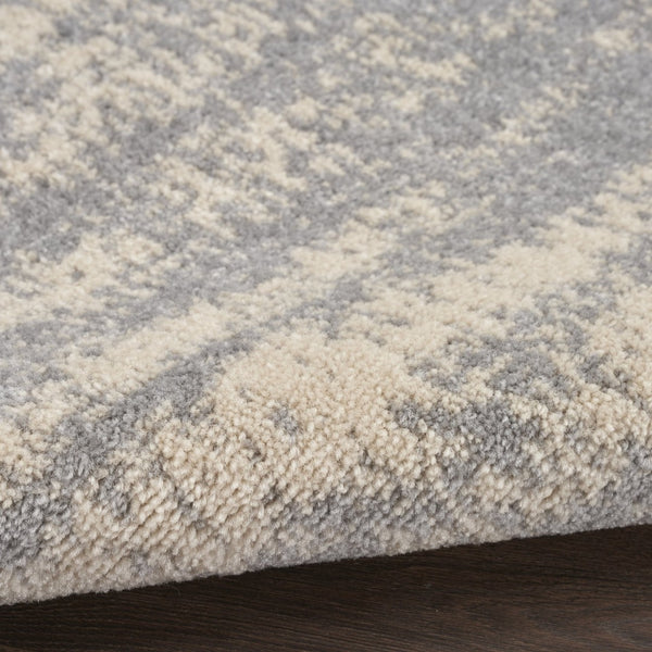 HomeRoots 6' X 9' Gray and Beige Abstract Area Rug - Stylish, Durable Indoor/Outdoor Design for Any Space 545518