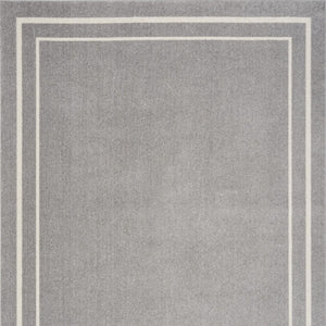 HomeRoots 6' X 9' Gray and Ivory Area Rug - Stylish Indoor/Outdoor Design for Any Home Decor & Easy Care 545525