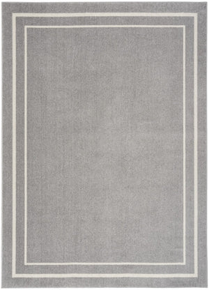 HomeRoots 6' X 9' Gray and Ivory Area Rug - Stylish Indoor/Outdoor Design for Any Home Decor & Easy Care 545525