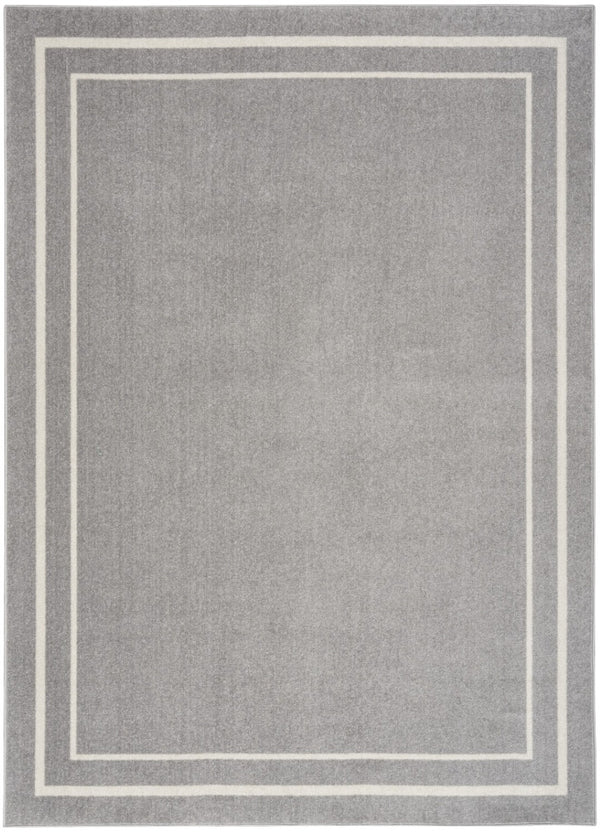 HomeRoots 6' X 9' Gray and Ivory Area Rug - Stylish Indoor/Outdoor Design for Any Home Decor & Easy Care 545525