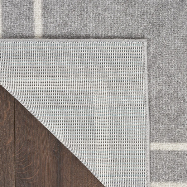 HomeRoots 8' X 10' Gray And Ivory Area Rug - Stylish, Durable Design for Indoor & Outdoor Living Spaces! 545526