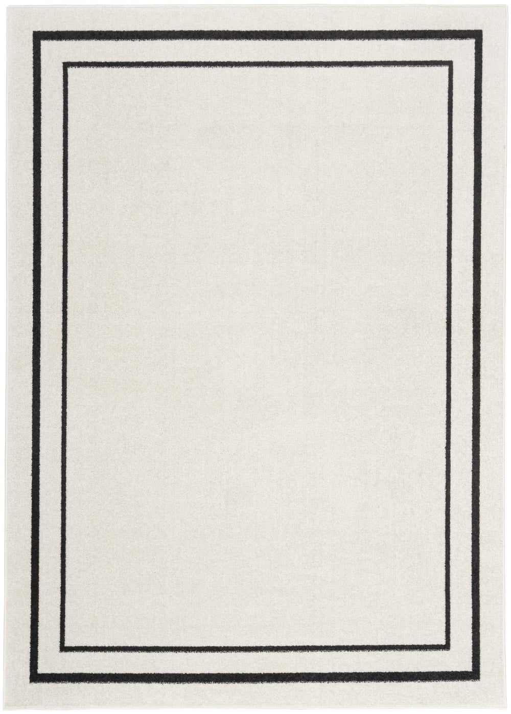 HomeRoots 6' X 9' Ivory and Black Area Rug – Stylish, Durable Indoor/Outdoor Carpet for Any Space, Easy Clean! 545532