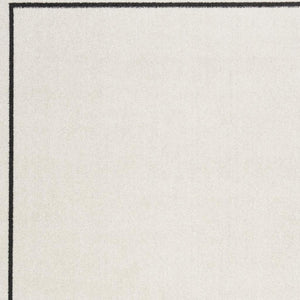HomeRoots 6' X 9' Ivory and Black Area Rug – Stylish, Durable Indoor/Outdoor Carpet for Any Space, Easy Clean! 545532