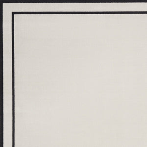 HomeRoots 8' X 10' Elegant Ivory and Black Area Rug – Versatile Indoor/Outdoor Design for Style & Durability 545533
