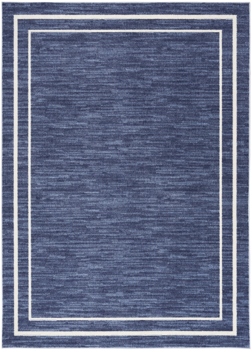 HomeRoots 6' X 9' Navy Blue And Ivory Area Rug - Elegant Indoor/Outdoor Design, Durable, Easy Care & Versatile 545539