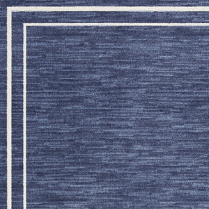 HomeRoots 6' X 9' Navy Blue And Ivory Area Rug - Elegant Indoor/Outdoor Design, Durable, Easy Care & Versatile 545539