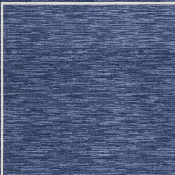 HomeRoots 8' X 10' Navy Blue & Ivory Area Rug - Durable Indoor/Outdoor Design for Stylish High-Traffic Spaces 545540