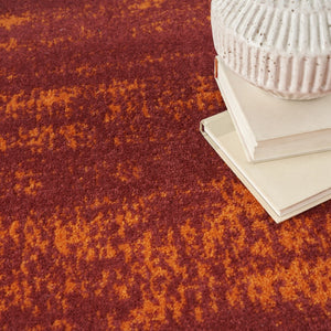 HomeRoots 6' X 9' Vibrant Red and Orange Abstract Area Rug - Stylish, Durable, Indoor/Outdoor for All Spaces! 545546