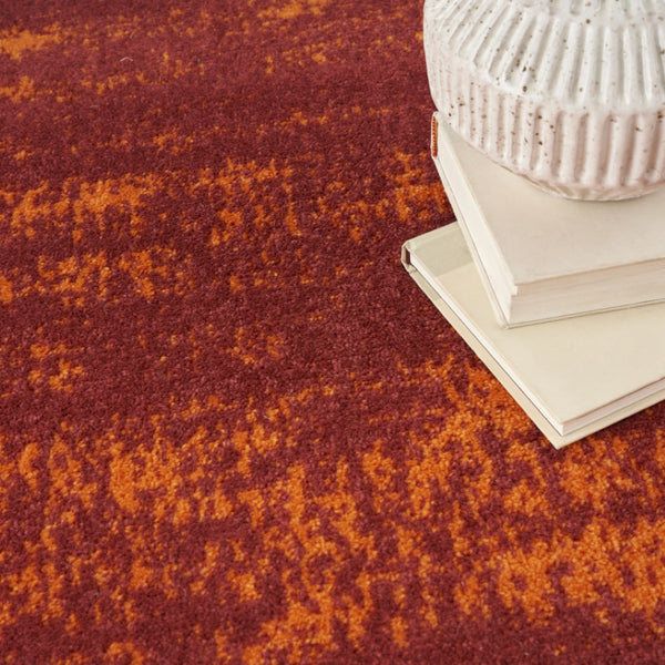 HomeRoots 6' X 9' Vibrant Red and Orange Abstract Area Rug - Stylish, Durable, Indoor/Outdoor for All Spaces! 545546