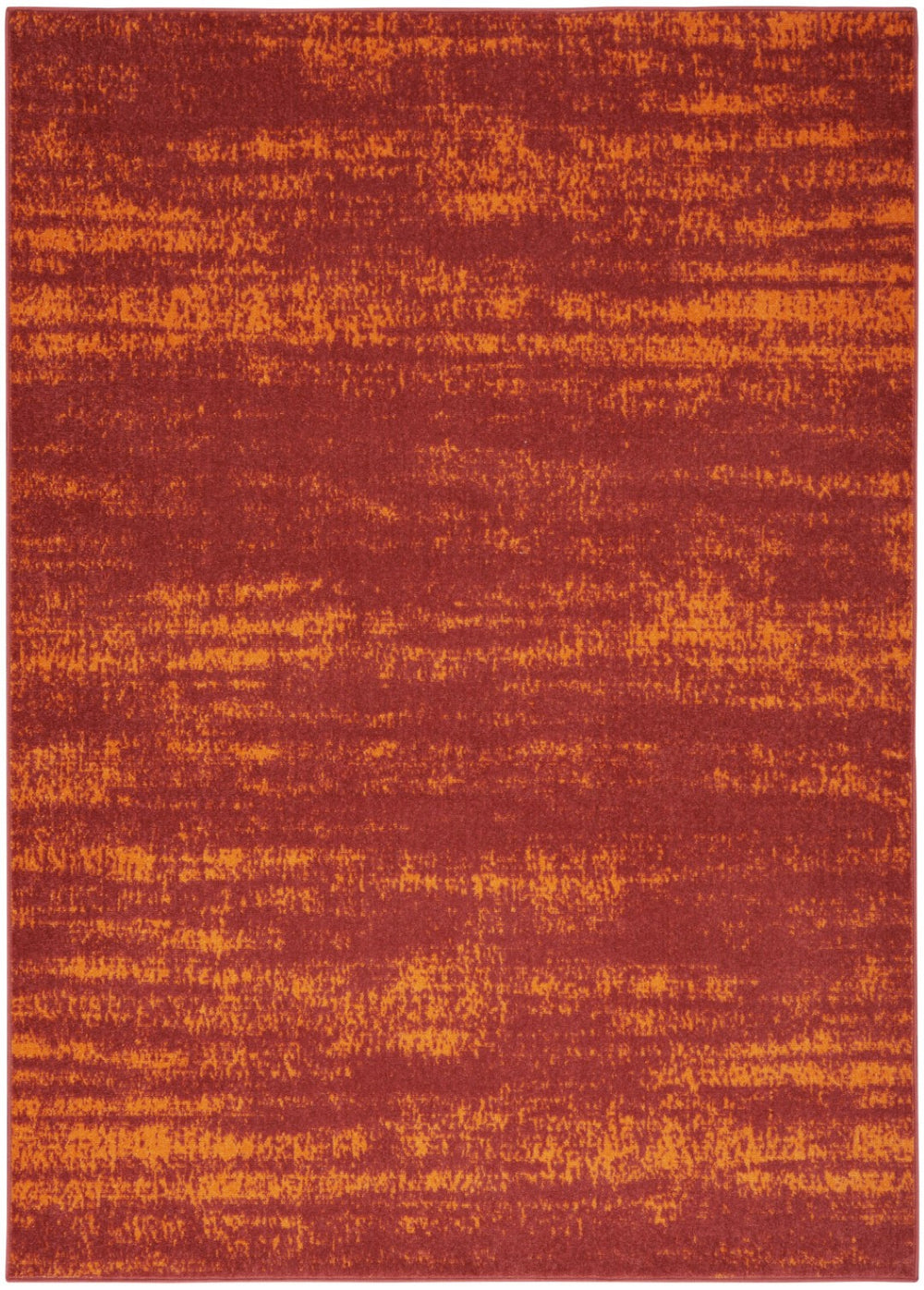 HomeRoots 6' X 9' Vibrant Red and Orange Abstract Area Rug - Stylish, Durable, Indoor/Outdoor for All Spaces! 545546